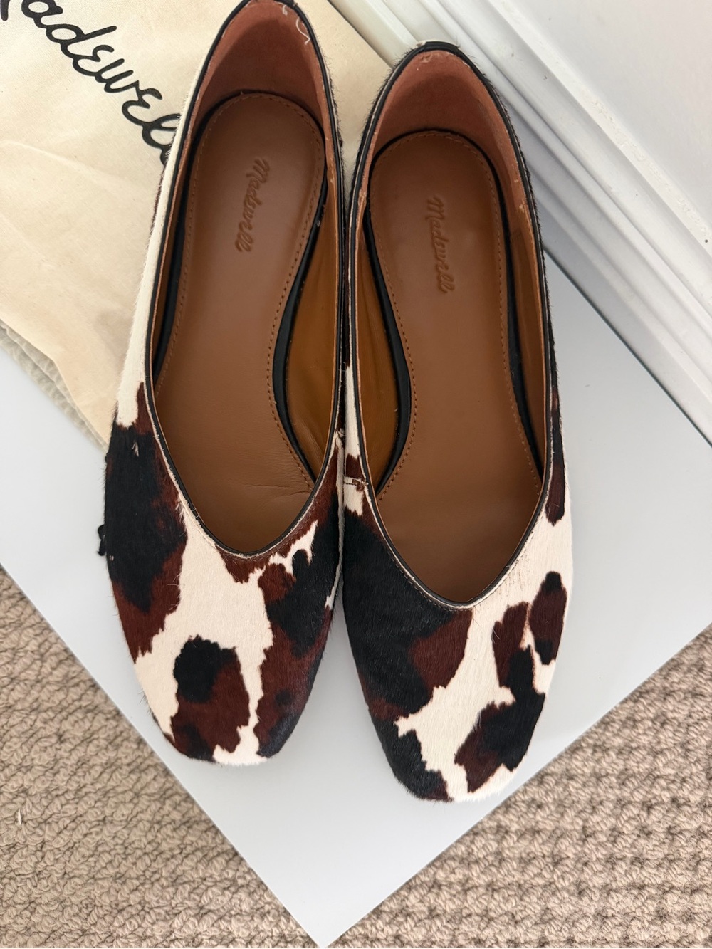 Madewell Mylie Ballet Flats in Brown, Black & White - Picture 4 of 6